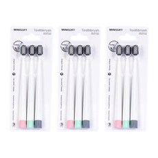오픈스페이스 미니소프트 대나무 숯 칫솔 3종 세트, 3세트, 3개입