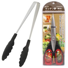 SUNCRAFT 川嶋 塔納貝 尼龍多用途夾 + 廚房剪刀 刀刃 11cm, 混合顏色, 1個