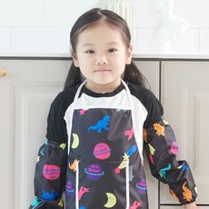 BEBE CHOUETTE 兒童圖案防水圍裙 + 袖套組