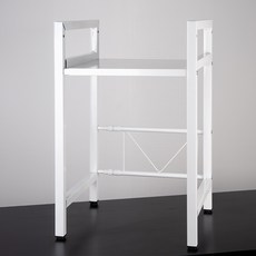 Miranda 可調節長度電鍋微波爐架, 白色, 2層