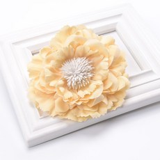 커튼묶기 장미 꽃 커텐집게 12.5cm, 플라워 옐로우, 2개
