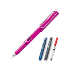 LAMY 사파리 만년필 컨버터 세트, F, pink + 랜덤 발송