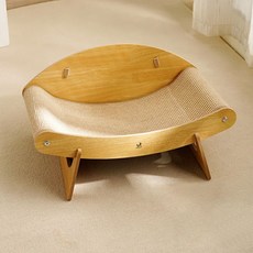 DING DONG PET 貓咪微笑圓形貓抓板床, 1個, 混合色