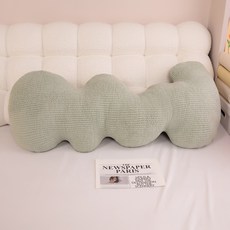 Joan&Betty 燈芯絨雲朵長條抱枕, 綠色