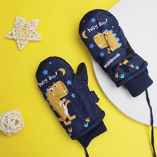 絲路兒童用米利安恐龍毛絨連指手套