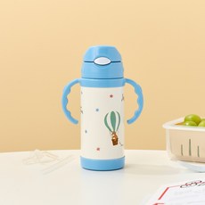 Modern House 雙手保溫吸管杯, 1個, 玩樂熊, 350ml