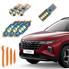 CARTEM 車用Luna LED室內燈+拆卸工具全套組, 1套, 現代 The All-New Tucson NX4 天窗版 2020年10月~2023年11月