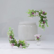 NOBLY 裝飾花環+迷你花瓶, 紫色的