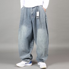 INDIO NINE 男款 Baren 單褶超寬版氣球牛仔褲