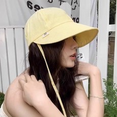 PEONIST 條紋綁帶裝飾純色棒球帽