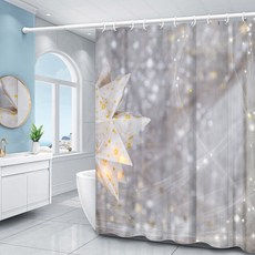 Karis Shine Snow White 浴簾 A07 90 x 180 cm, 白色, 1個