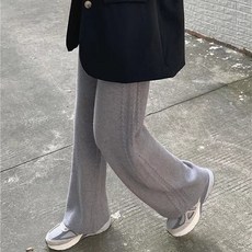 POPLARNC 女款自然鬆緊帶針織褲