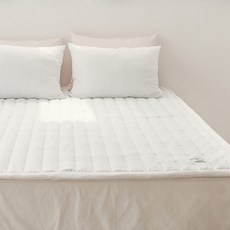 yesbedding 韓國製 蓬鬆柔軟 超細纖維 莫代爾 水洗 睡墊, 白色