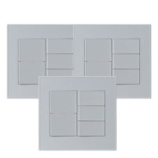 TILINS 5孔3開關用開關 白銀色, 3個