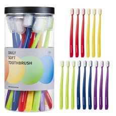 DR BANGGIWON 軟毛雙層纖維毛牙刷+收納筒, 1組, 15件