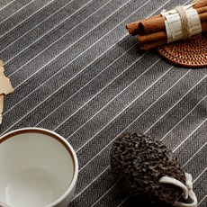 Cheonpam 大幅 20支 色織棉 人字紋 Karin 條紋布料, 煙灰色-1371