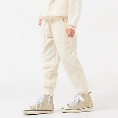 Kids Recipe 兒童外口袋刷毛束口褲