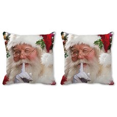 해피 산타 그랜파 크리스마스 인테리어 쿠션커버 2p