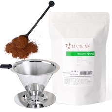 코빙 이중스텐 드리퍼 + 예가체프원두 200g + PP 롱계량스푼 랜덤발송 1~4인 세트, 혼합색상, 1세트