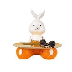 JCP時尚兔子擺飾托盤+太陽眼鏡, 橙色（藝術品）