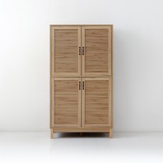 마켓비 헤인 선반수납장 4문 CHM180100L 방문설치, 캄포어베니어 7383.4614