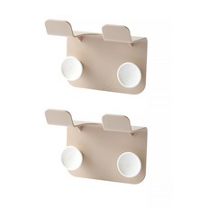 MARKET A 壁掛式吹風機架, 淺褐色的, 2個