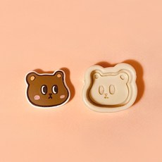 앵글띵 타블렛 실리콘몰드 2p, 무쿠무쿠 곰돌이
