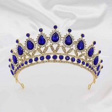 Estella 自助婚紗 鑽石公主皇冠 ogo505, 1個, 寶石藍