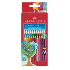 FABER-CASTELL 輝柏 握把紙管彩色鉛筆 112424, 24色, 1個