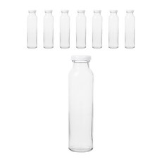 直筒奶茶空瓶 白色, 300ml, 8個