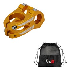 나야스타일 자전거 스템 22.2 x 35 mm + 전용 파우치 세트 CYYP-107-3PU, 옐로우(스템), 1세트