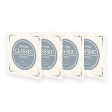 KHONEIM 古典吉他弦 6條 4套, 混色, 4W224, 4個