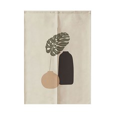 Ahop 粉米色調感性印花隔間門簾, Type 12