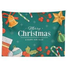 Arty Home 聖誕快樂掛布 法蘭絨, TYPE13, 1個