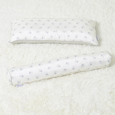 ahtty blanc 幼兒用涼感人造絲寬版枕頭 2入 + 身體枕套組, 小鈴鐺狗