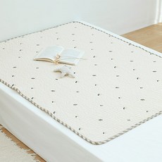 asomn 幼兒用純棉100支刺繡基本墊, 杏, 1個