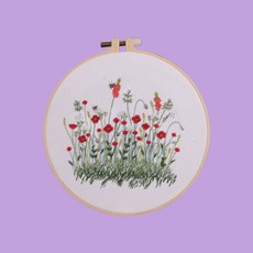 法式刺繡 DIY 材料包, 1個, 野生花2