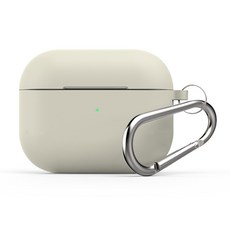 일렉토 애플 에어팟 3세대 실리콘 키링 케이스, 라이스 화이트, A3SKC-RW