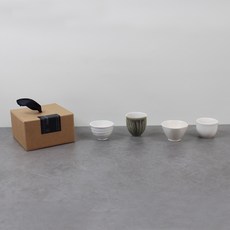 月鹽 陶瓷酒杯 迷你愛酒家 4件組, 橄欖綠, 1套