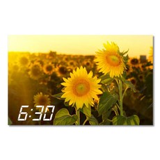 홈마인 캔버스 프린팅 액자 시리즈 LED 시계 해바라기 풍경 800 x 500 mm, 19