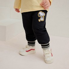 milkmile Peanuts 史努比笑臉褲腳亮點束口褲