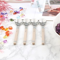 보겐 스퀘어 솔렌 커트러리 티스푼, 다크베이지, 4개