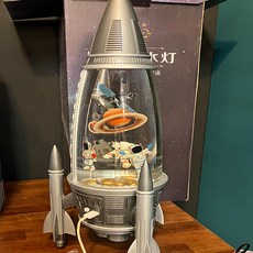 瑪西瑪莉格 聖誕火箭水晶球音樂盒, 混合色, 48cm, 1個