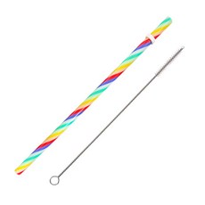 STARBUCKS 星巴克 彩虹環保吸管+洗滌刷組, 1組