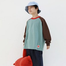 sonyun market 兒童撞色拉克蘭開襟大學T恤