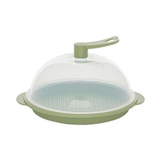 圓形擺盤盤 + 食物罩套組, 橄欖綠