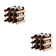 原木酒收納架 3層 3層 YT_RA1193, 2個, 單色