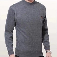 중년 남성용 PDS패션 겨울 하프넥 플러시 긴팔 니트