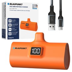 블라우풍트 LED 도킹형 고속충전 보조배터리 5000mAh, ORANGE, BLP-PB615O