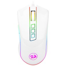 Redragon COBRA RGB 電競有線鼠標 M711W, 白色的